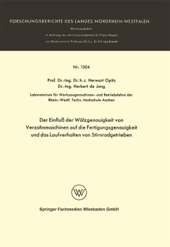 Cover Der Einfluß der Wälzgenauigkeit von Verzahnmaschinen auf die Fertigungsgenauigkeit und das Laufverhalten von Stirnradgetrieben