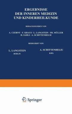 Ergebnisse der Inneren Medizin und Kinderheilkunde - Langstein, L.;Schittenhelm, A.