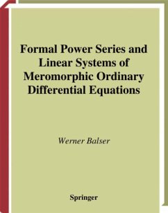 Formal Power Series and Linear Systems of Meromorphic Ordinary Differential Equations - Balser, Werner