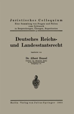 Deutsches Reichs- und Landesstaatsrecht - Hensel, Albert