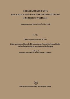 Cover Untersuchungen über die Einwirkung von feuchtigkeitsgesättigter Luft auf die Festigkeit von Leimverbindungen