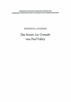 Das Sonett Les Grenades von Paul Valéry - Lausberg, Heinrich