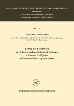 Cover Beitrag zur Berechnung der inkompressiblen Unterschallstrümung in ebenen Profilgittern auf elektronischen Digitalrechnern