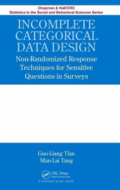 Incomplete Categorical Data Design - Tian, Guo-Liang; Tang, Man-Lai