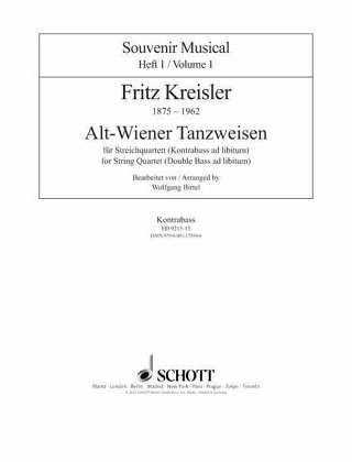 Alt-Wiener Tanzweisen, Streichquartett (Kontrabass ad lib.)