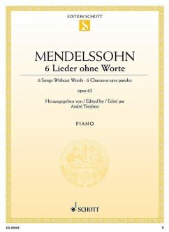 Cover 6 Lieder ohne Worte op.62, Klavier