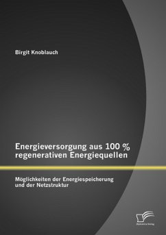 Energieversorgung aus 100 % regenerativen Energiequellen: Möglichkeiten der Energiespeicherung und der Netzstruktur - Knoblauch, Birgit
