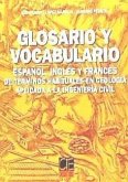 Glosario y vocabulario español-inglés y francés de términos habituales en geología