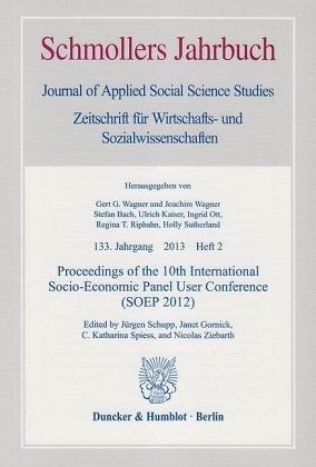 Proceedings of the 10th International Socio-Economic Panel User Conference (SOEP 2012)