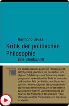 Kritik der politischen Philosophie (eBook, ePUB) - Geuss, Raymond