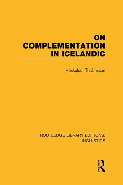 On Complementation in Icelandic - Thrainsson, Hoskuldur