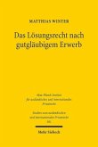 Das Lösungsrecht nach gutgläubigem Erwerb Das Lösungsrecht nach gutgläubigem Erwerb