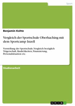 Vergleich der Sportschule Oberhaching mit dem Sportcamp Inzell (eBook, PDF)