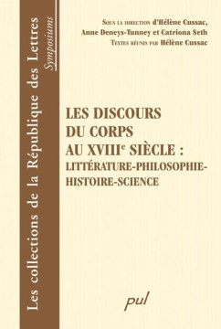 Cover Les discours du corps au XVIIIe siecle : Litterature... (eBook, PDF)