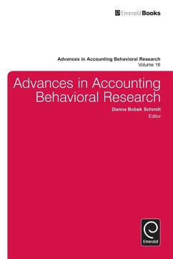 Cover Advances in Accounting Behavioral Research (eBook, ePUB)