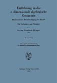 Einführung in die n-dimensionale algebraische Geometrie Einführung in die n-dimensionale algebraische Geometrie