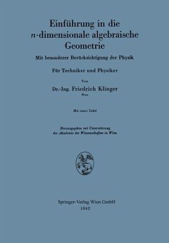 Einführung in die n-dimensionale algebraische Geometrie - Klinger, Fiedrich