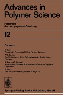 Advances in Polymer Science - Cantow, H.-J.;Dall'Asta, Gino;Ferry, John D.