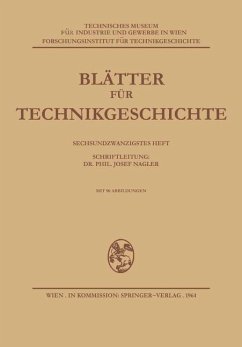 Blätter für Technikgeschichte - Nagler, Josef