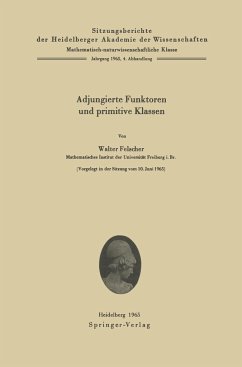 Adjungierte Funktoren und primitive Klassen - Felscher, Walter