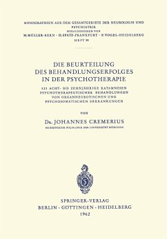 Die Beurteilung des Behandlungserfolges in der Psychotherapie - Cremerius, J.