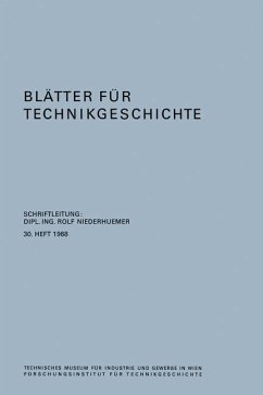 Blätter für Technikgeschichte - Niederhuemer, Rolf