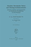 Absolute thermische Daten und Gleichgewichtskonstante Absolute thermische Daten und Gleichgewichtskonstante