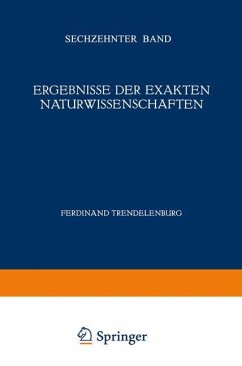 Ergebnisse der Exakten Naturwissenschaften - Hund, F.;Trendelenburg, Ferdinant