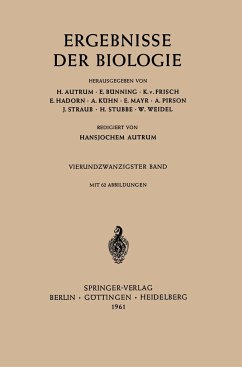 Ergebnisse Der Biologie - Autrum, H.; Weidel, W.; Mayr, E.; Bünning, E.; Frisch, K. V.; Hadorn, E.; Kühn, A.; Autrum, Hansjochem; Pirson, A.; Straub, J.; Stubbe, H.