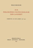 Zur Philosophie und Psychologie der Ganzheit