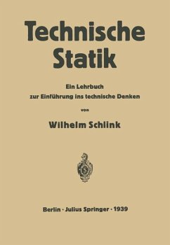 Technische Statik - Schlink, Wilhelm;Dietz, Heinrich