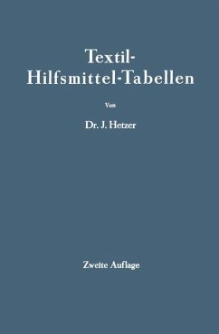 Textil-Hilfsmittel-Tabellen - Hetzer, J.