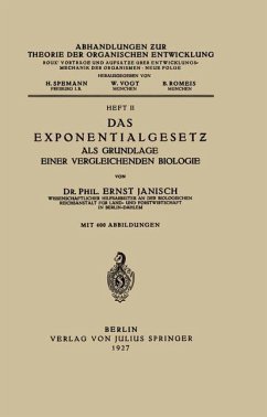 Das Exponentialgesetz als Grundlage einer Vergleichenden Biologie - Janisch, Ernst