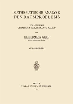 Mathematische Analyse des Raumproblems - Weyl, Hermann