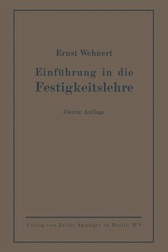 Einführung in die Festigkeitslehre - Wehnert, Ernst