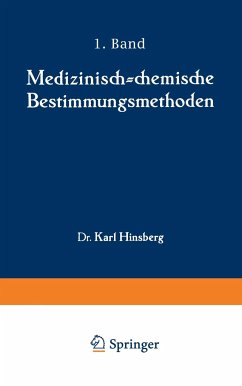 Medizinisch-chemische Bestimmungsmethoden - Hinsberg, Karl
