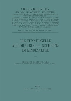 Die Funktionelle Albuminurie und Nephritis im Kindesalter - Jehle, Ludwig
