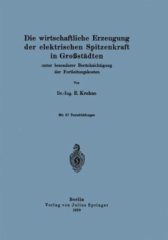 Die wirtschaftliche Erzeugung der elektrischen Spitzenkraft in Großstädten - Krohne, E.