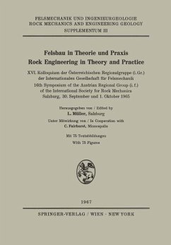 Felsbau in Theorie und Praxis Rock Engineering in Theory and Practice