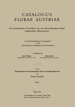 I. Teil: Pteridophyten und Anthophyten (Farne und Blütenpflanzen) - Janchen, Erwin