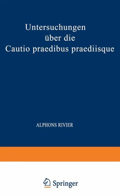 Cover Untersuchungen über die Cautio Praedibus Praediisque
