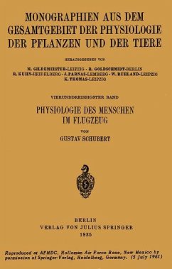 Physiologie des Menschen im Flugzeug - Schubert, Gustav