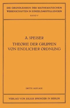 Die Theorie der Gruppen von Endlicher Ordnung - Speiser, Andreas