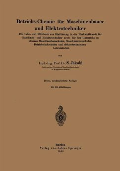 Betriebs-Chemie für Maschinenbauer und Elektrotechniker - Jakobi, Siegfried