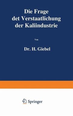 Die Frage der Verstaatlichung der Kaliindustrie - Giebel, H.