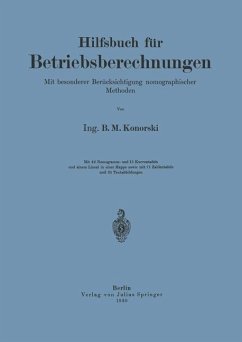 Hilfsbuch für Betriebsberechnungen - Konorski, NA