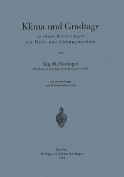 Klima und Gradtage in ihren Beziehungen zur Heiz- und Lüftungstechnik - Hottinger, M.