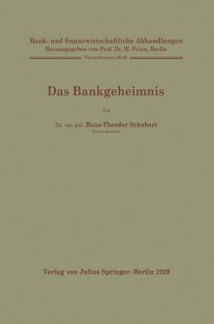 Das Bankgeheimnis - Schubert, Hans-Theodor