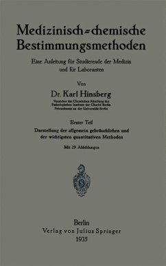 Medizinisch = chemische Bestimmungsmethoden - Hinsberg, Karl