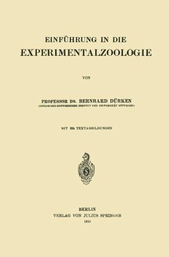 Einführung in die Experimentalzoologie - Dürken, Bernhard